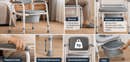 Как выбрать кресло-туалет для пожилого человека: высота, ширина, подлокотники и грузоподъёмность